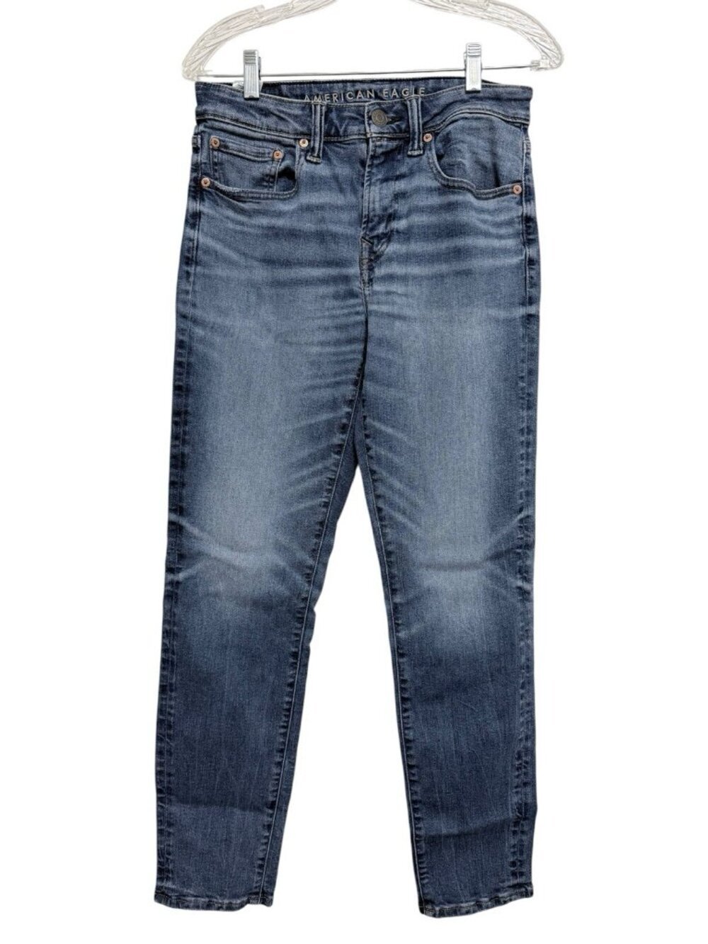 American Eagle Jeans Mens 28x30 Blue Athletic Skinny Medium Wash Modern Tapered